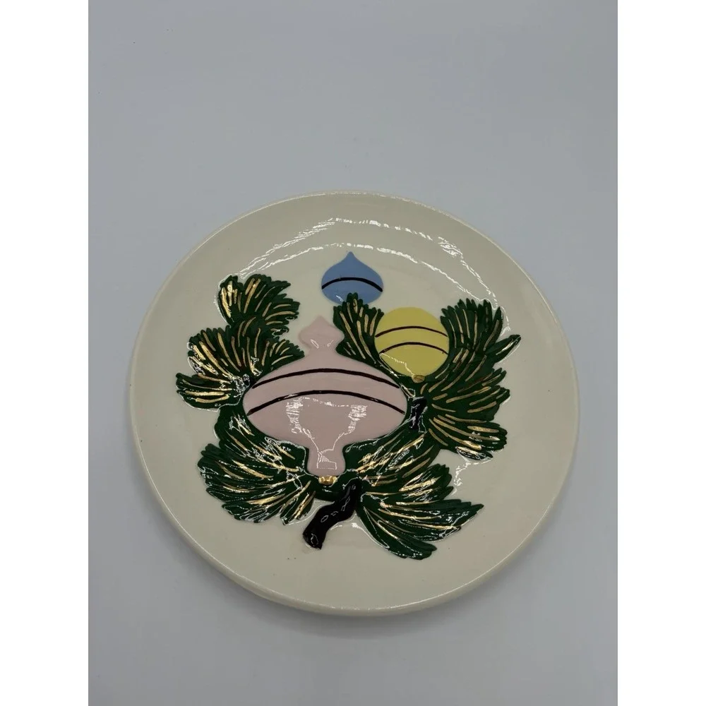 Jamar Mallory Ceramic Studio Christmas Plates Holiday 9
